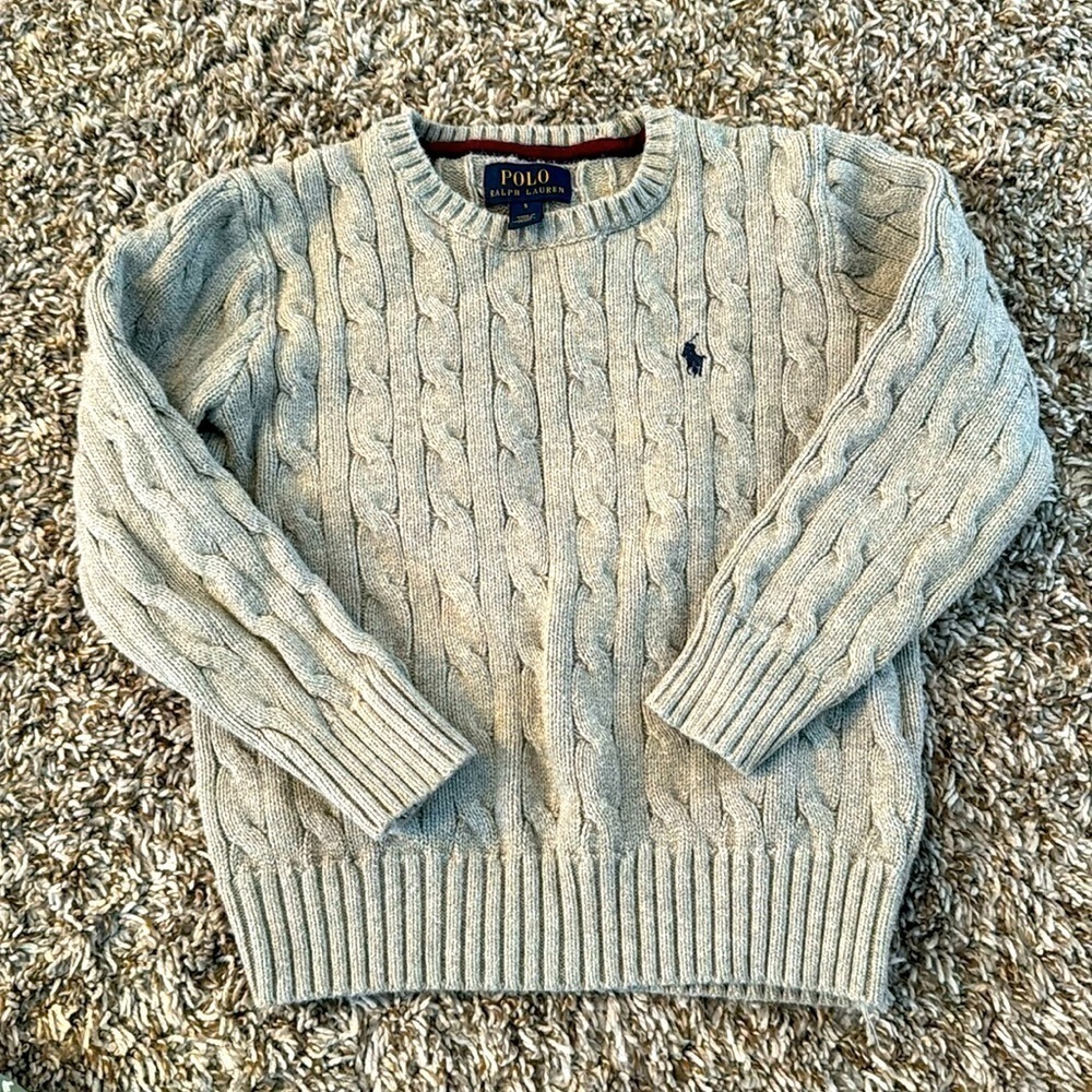 Polo by Ralph Lauren kids cable knit Gray